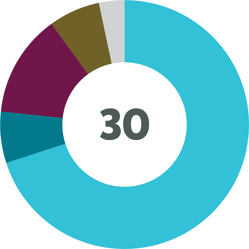 Demographic data for managing attorneys at Earthjustice, as of Jan. 1, 2023.