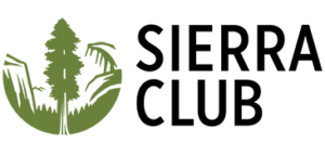 Logo of the Sierra Club, with a graphic of a Yosemite Valley and a sequoia tree.